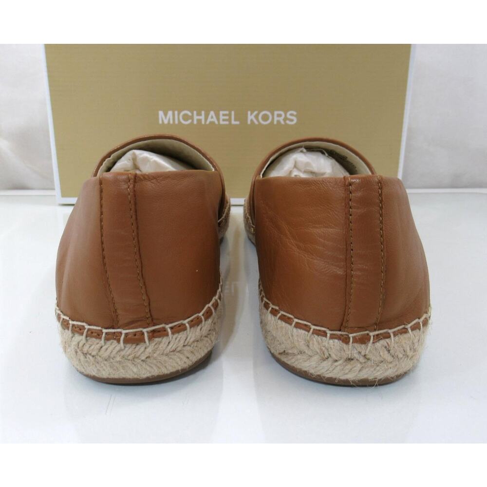 Michael Kors Kendrick Toe Cap Espadrille Flat Shoes MK Natural / Acorn Size 9.5 - Picture 6 of 7